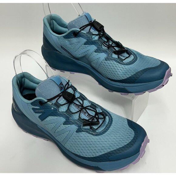 Salomon Sense Ride 4 Sneakers Women's Trail Running Ortholite Blue Shoes Size 8 - Picture 3 of 9